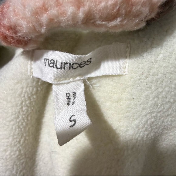 Maurices Plaid Sherpa Button Up Jacket - Picture 7 of 12